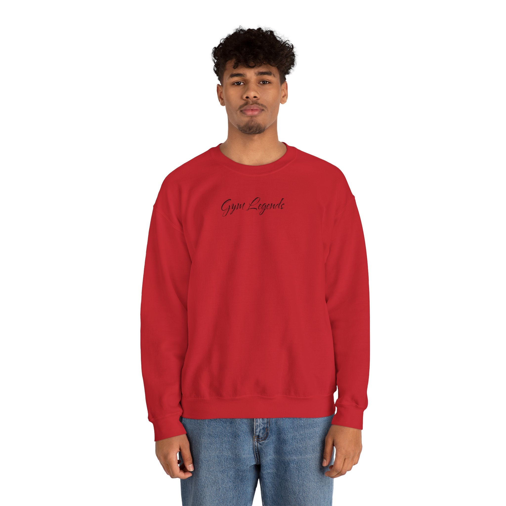 Gym Legend Crewneck Sweatshirt — Minimal Script Fitness Pullover