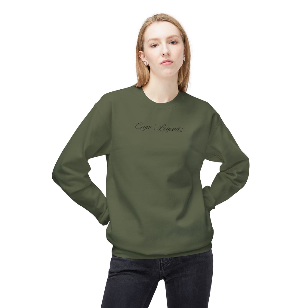 Gym Legends Crewneck Sweatshirt — "Gym Legends Built Different" Athletic Motivational Pullover