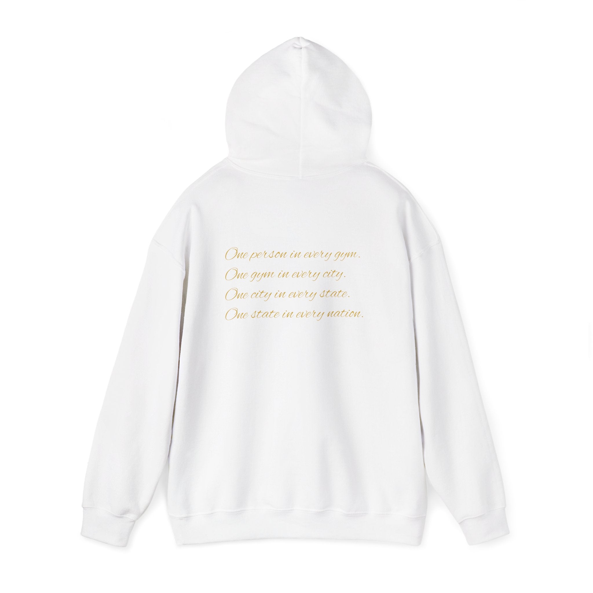 Gym Legend Hoodie — Minimal Gold Script Fitness Pullover