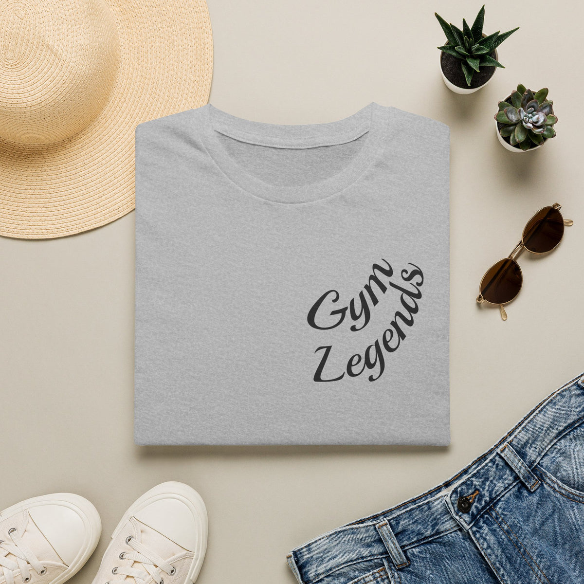 Gym Legends T-Shirt — Minimal Script Fitness Tee
