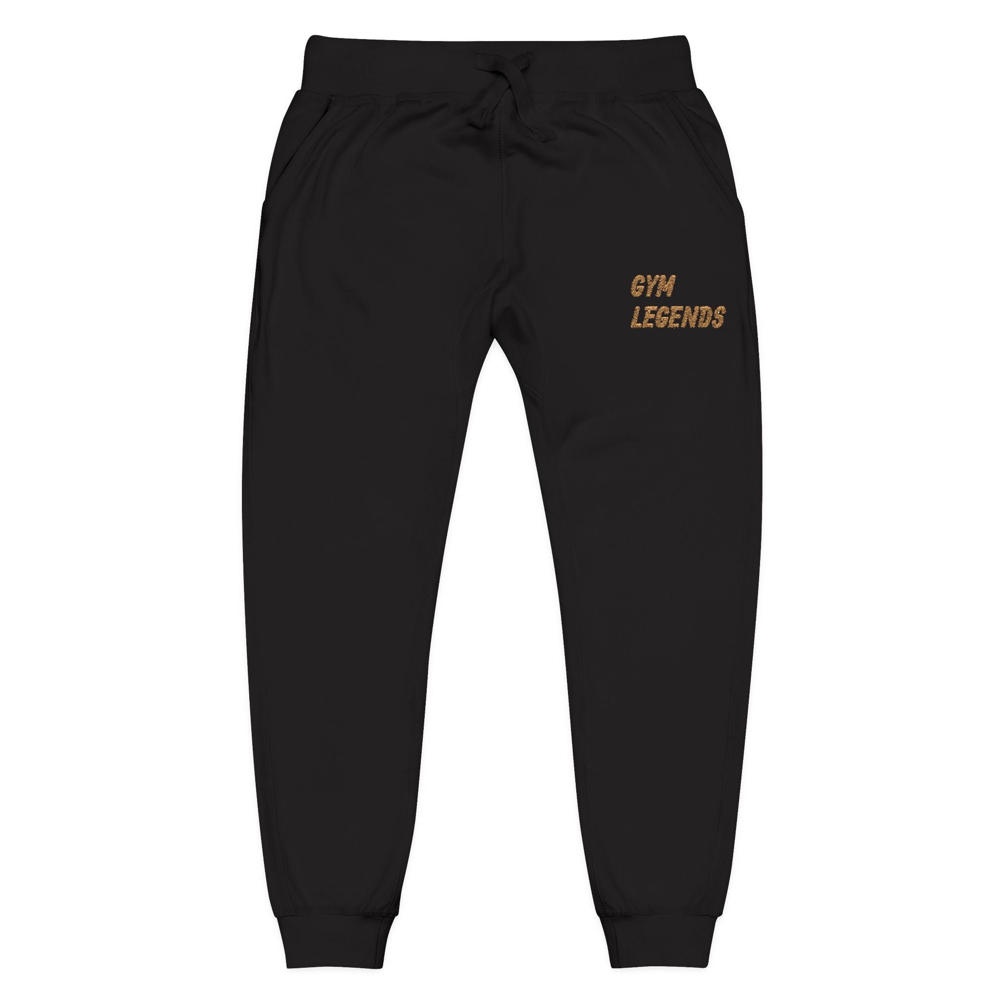 Embroidered "Gym Legend" Fleece Sweatpants — Cozy Athletic Joggers