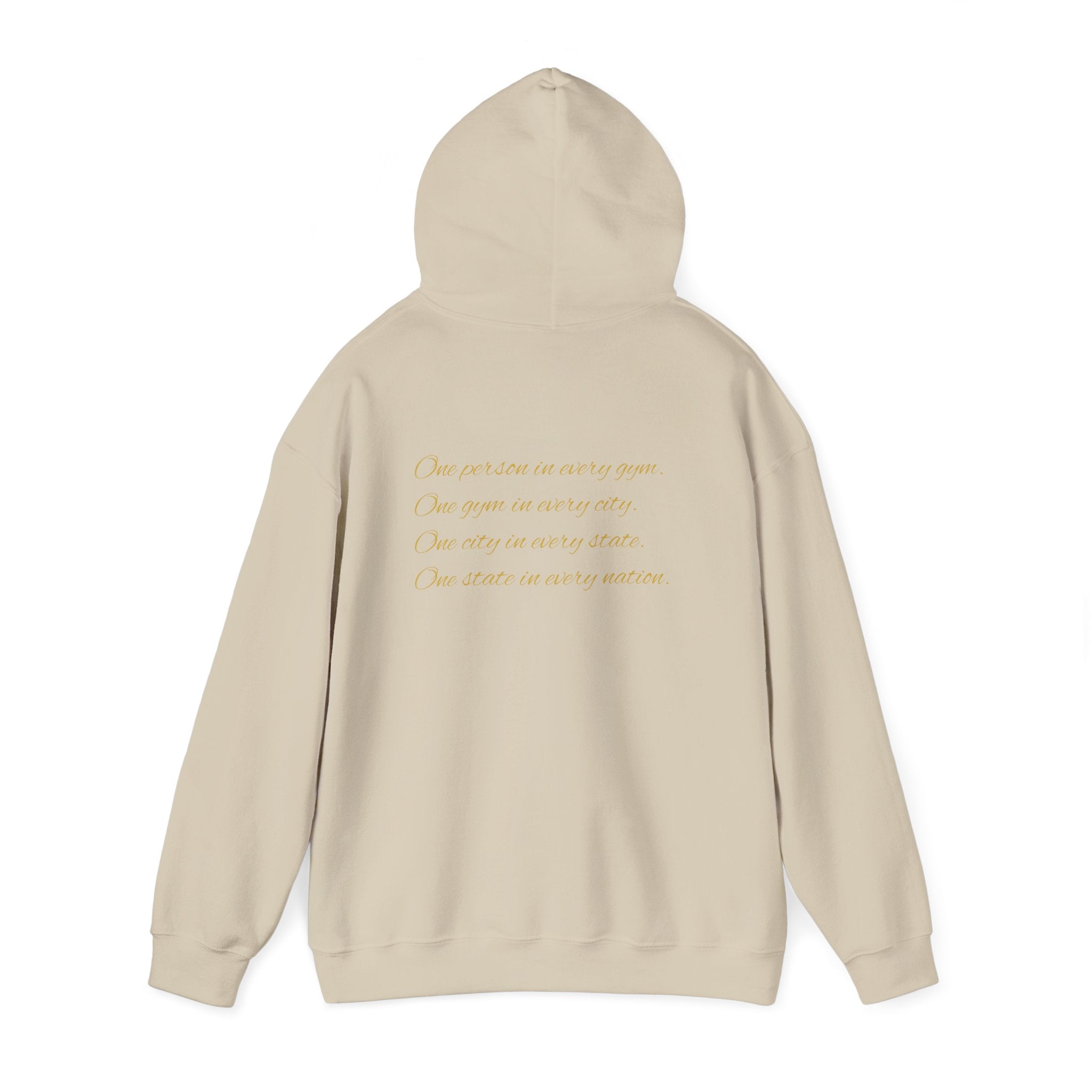 Gym Legend Hoodie — Minimal Gold Script Fitness Pullover