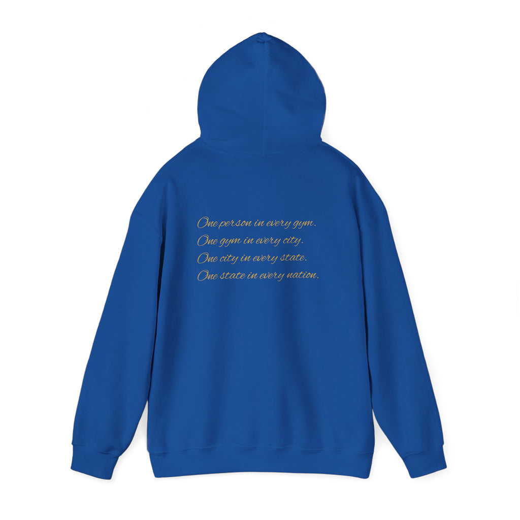 Gym Legend Hoodie — Minimal Gold Script Fitness Pullover