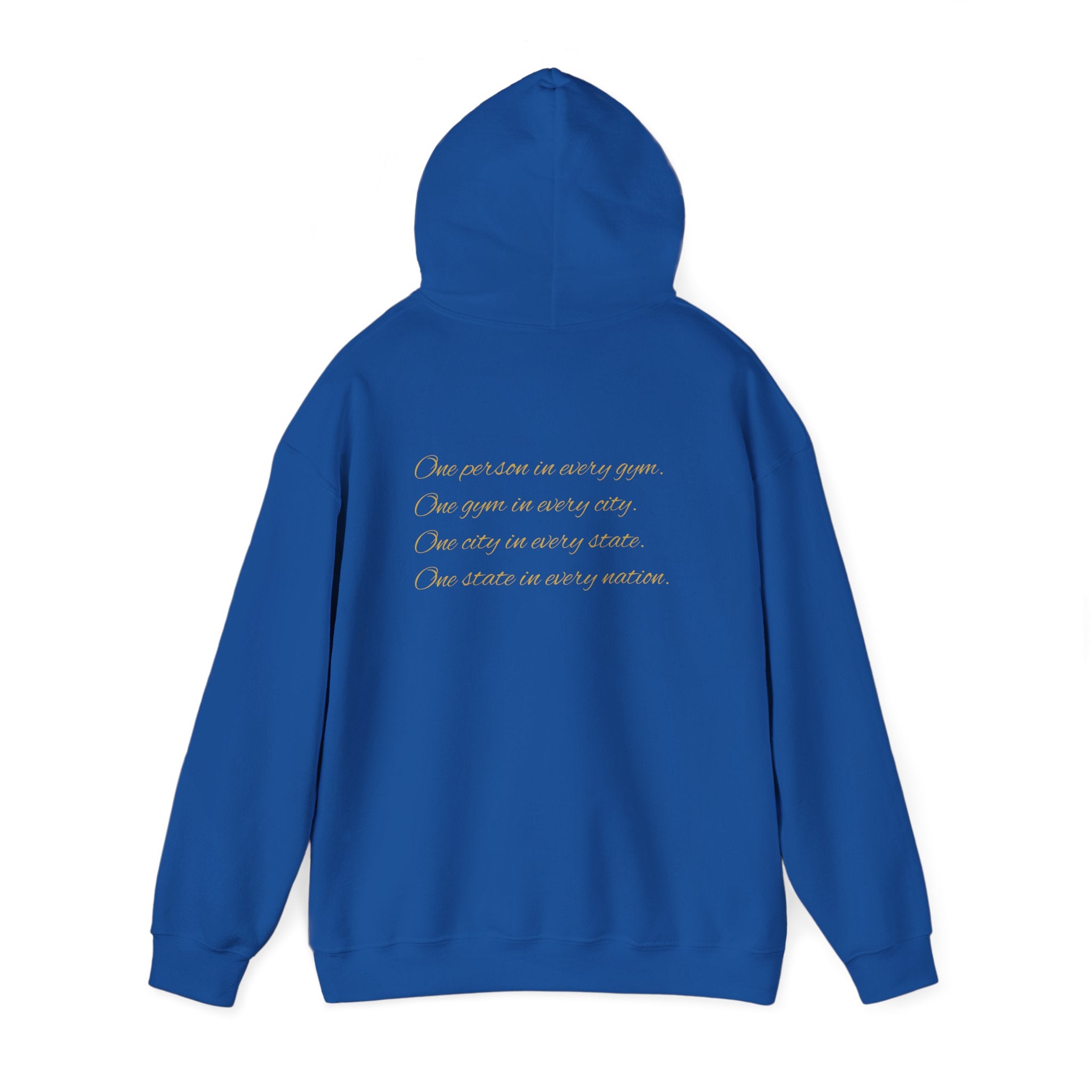 Gym Legend Hoodie — Minimal Gold Script Fitness Pullover