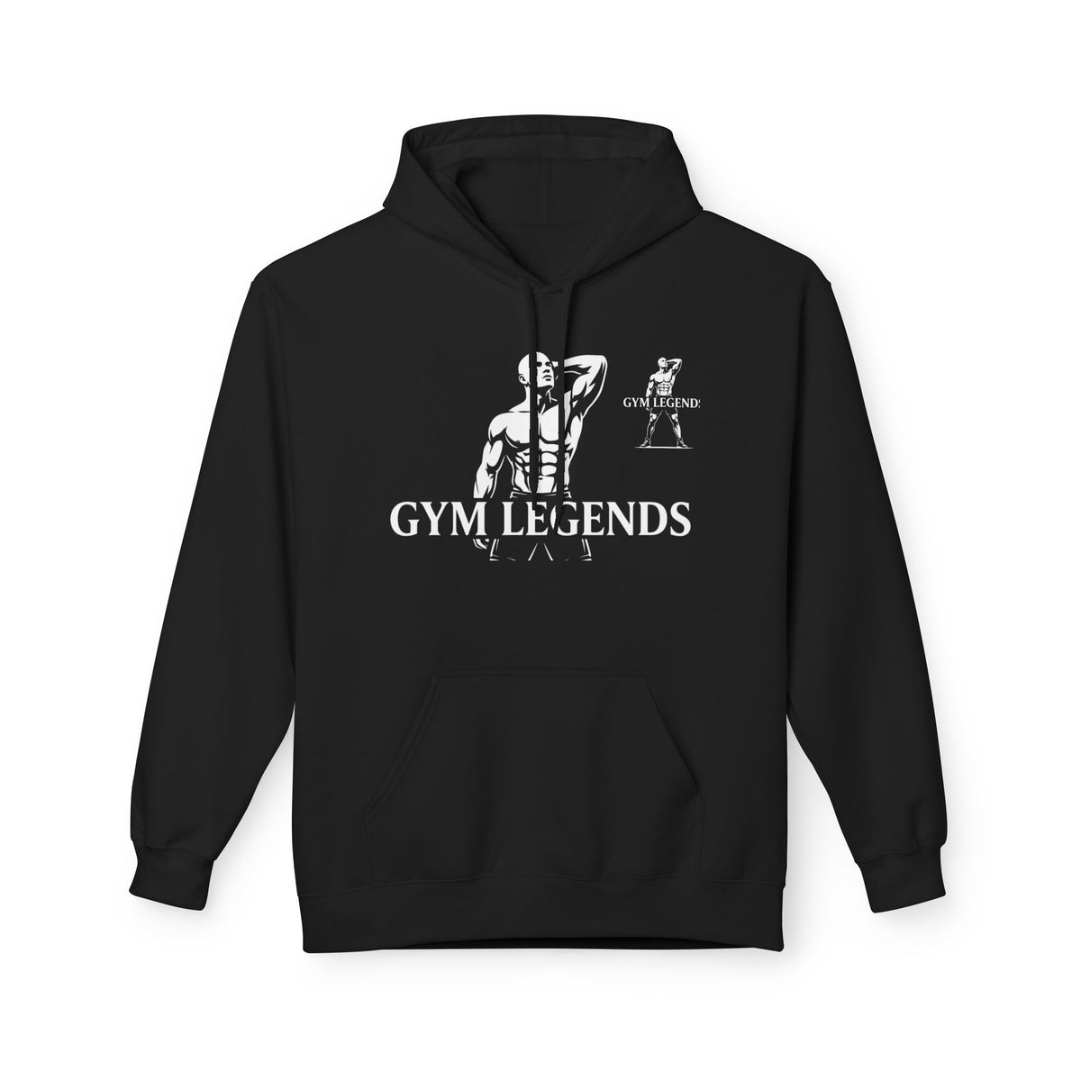 Gym Legends Hoodie — Athletic Fitness Pullover with 'Gym Legends' Bodybuilder Design