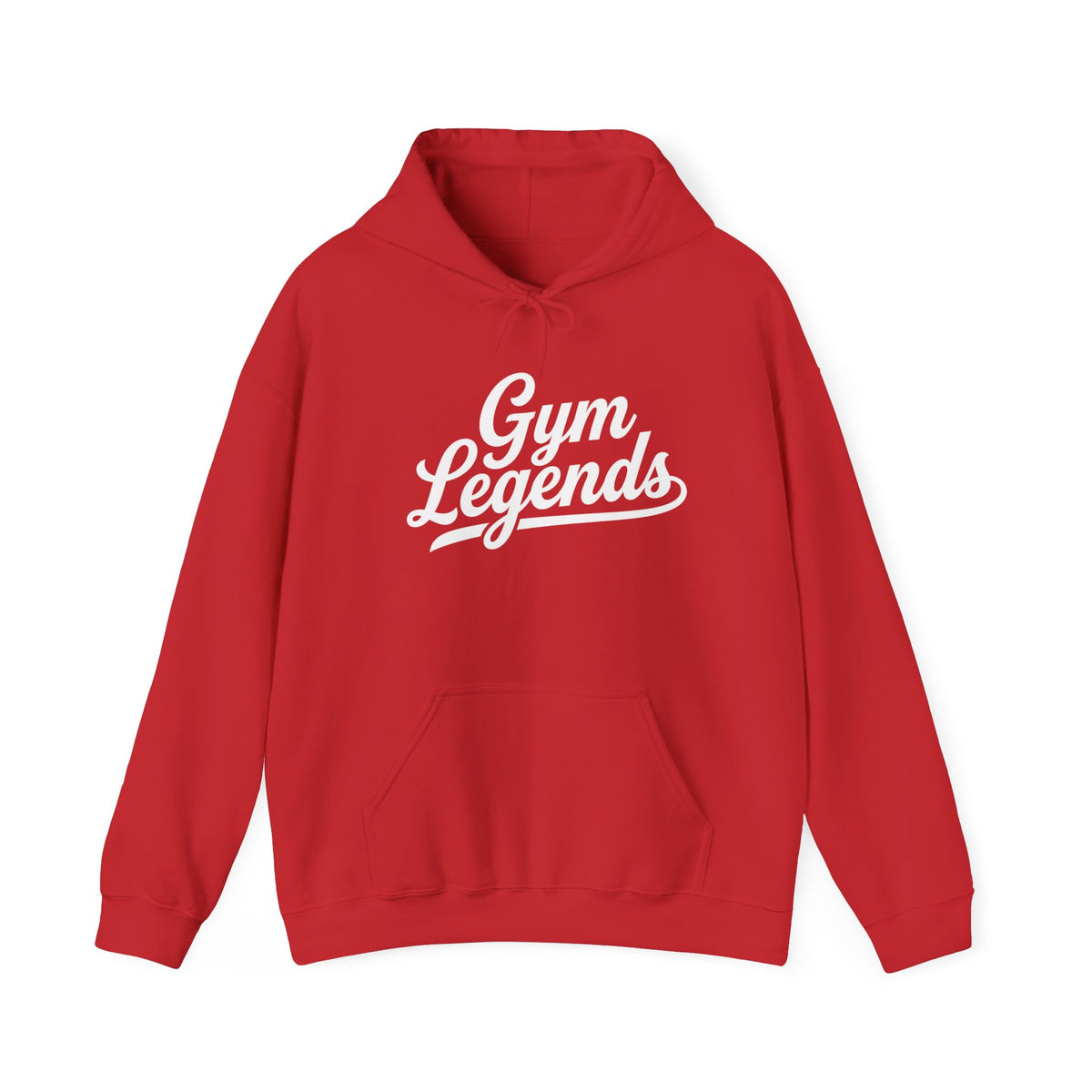 Gym Legends Hoodie — Retro Script Fitness Sweatshirt