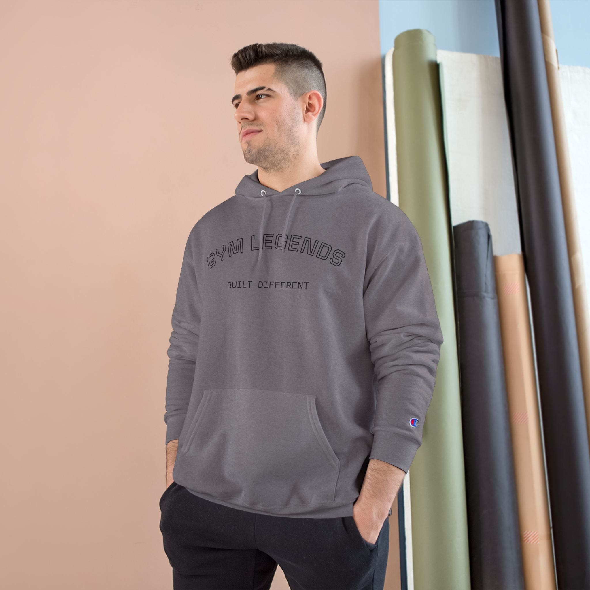 Gym Legends Hoodie — "Built Different" Athletic Pullover