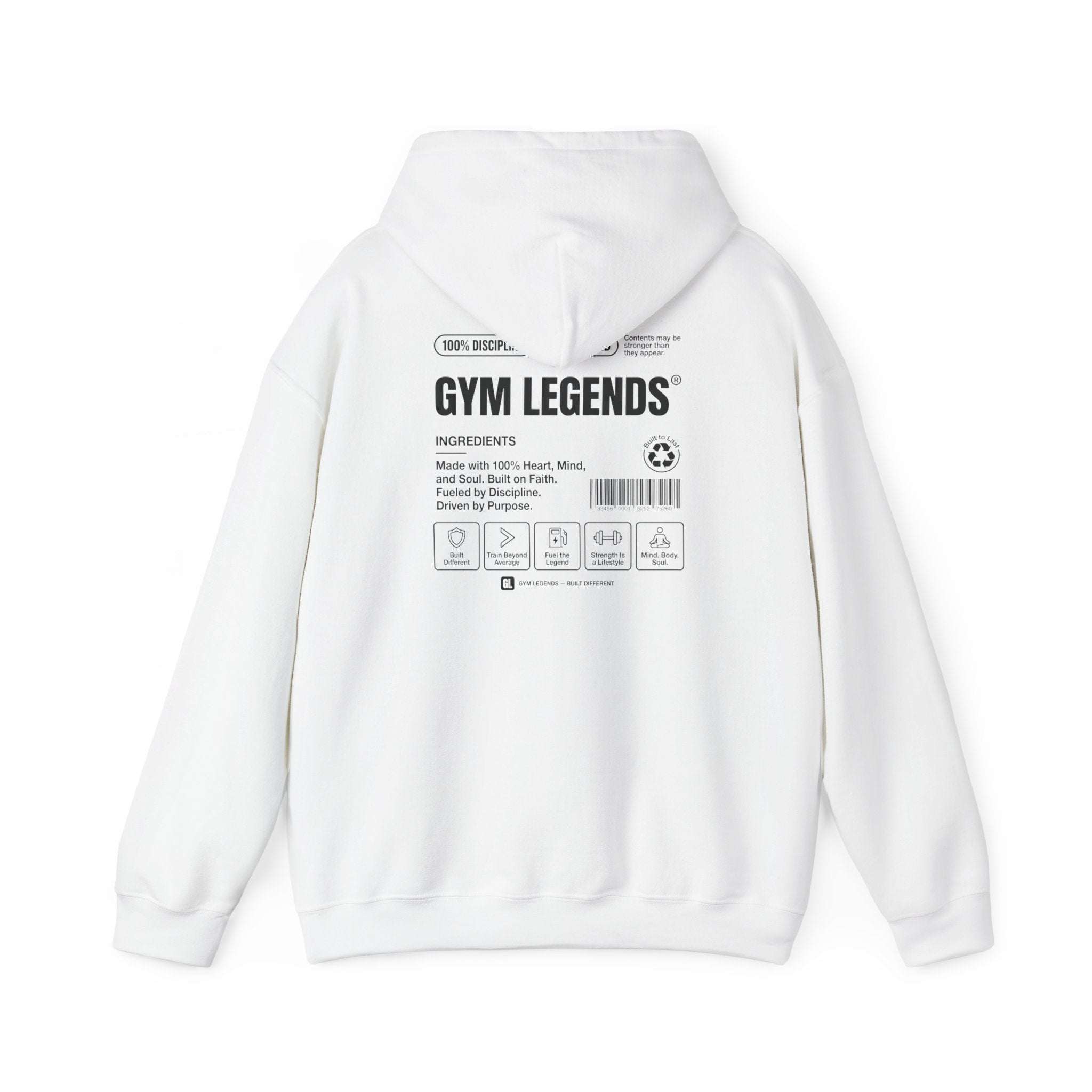 Gym Legends Hoodie — Minimal Fitness Logo Pullover