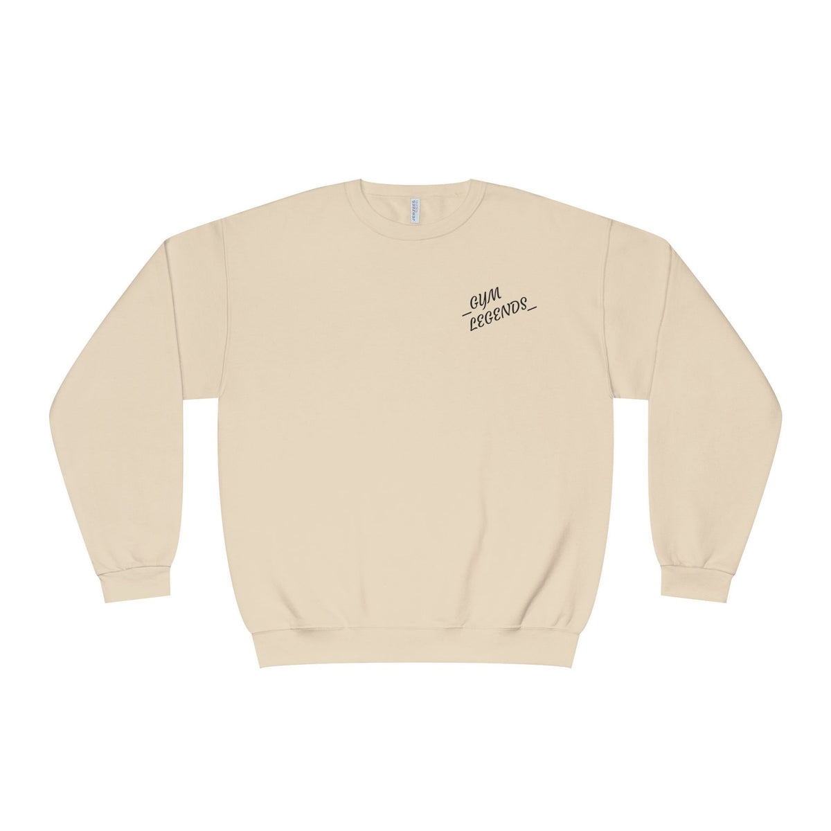 Gym Legends Crewneck Sweatshirt — "Gym, Legends" Motivational Fitness Pullover