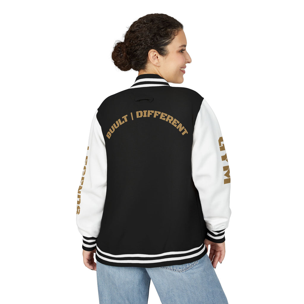 Gym Legends Letterman Jacket — 'Gym Legends' Red & White Varsity Jacket