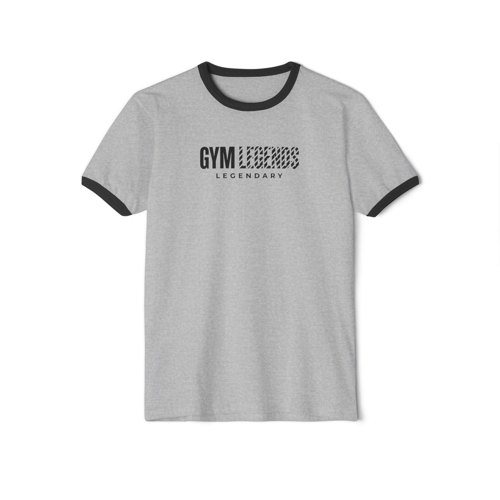 Gym Legends Ringer T-Shirt — 'Gym Legends' Retro Fitness Tee