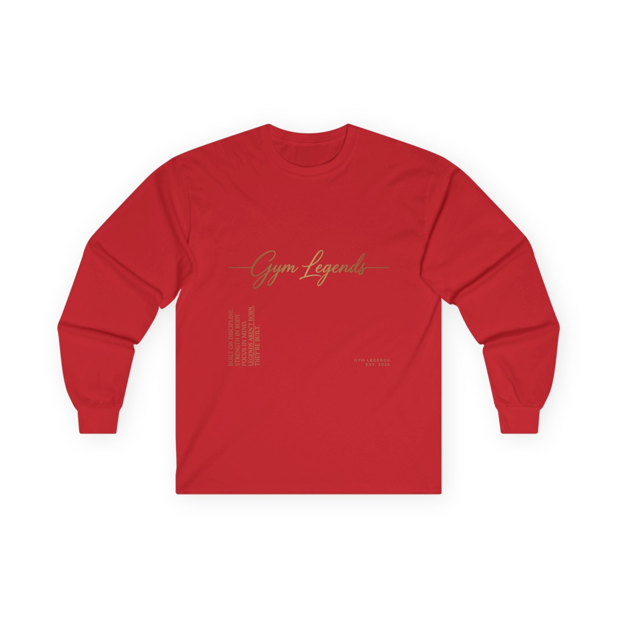 Gym Legends Long Sleeve Tee — Minimalist Fitness Shirt