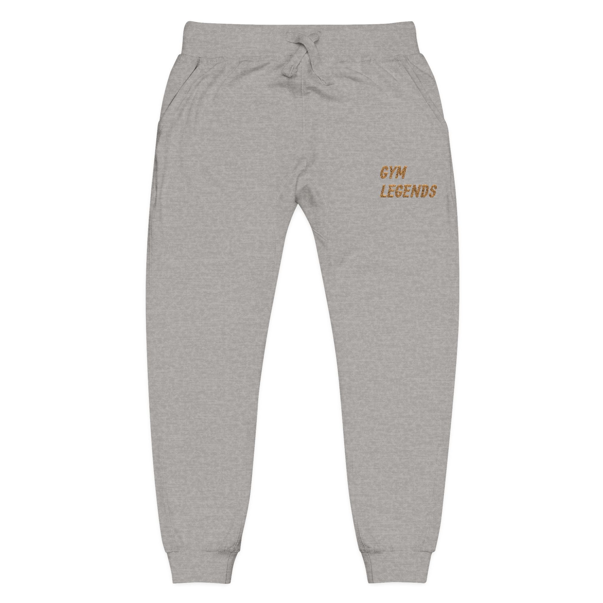 Embroidered "Gym Legend" Fleece Sweatpants — Cozy Athletic Joggers