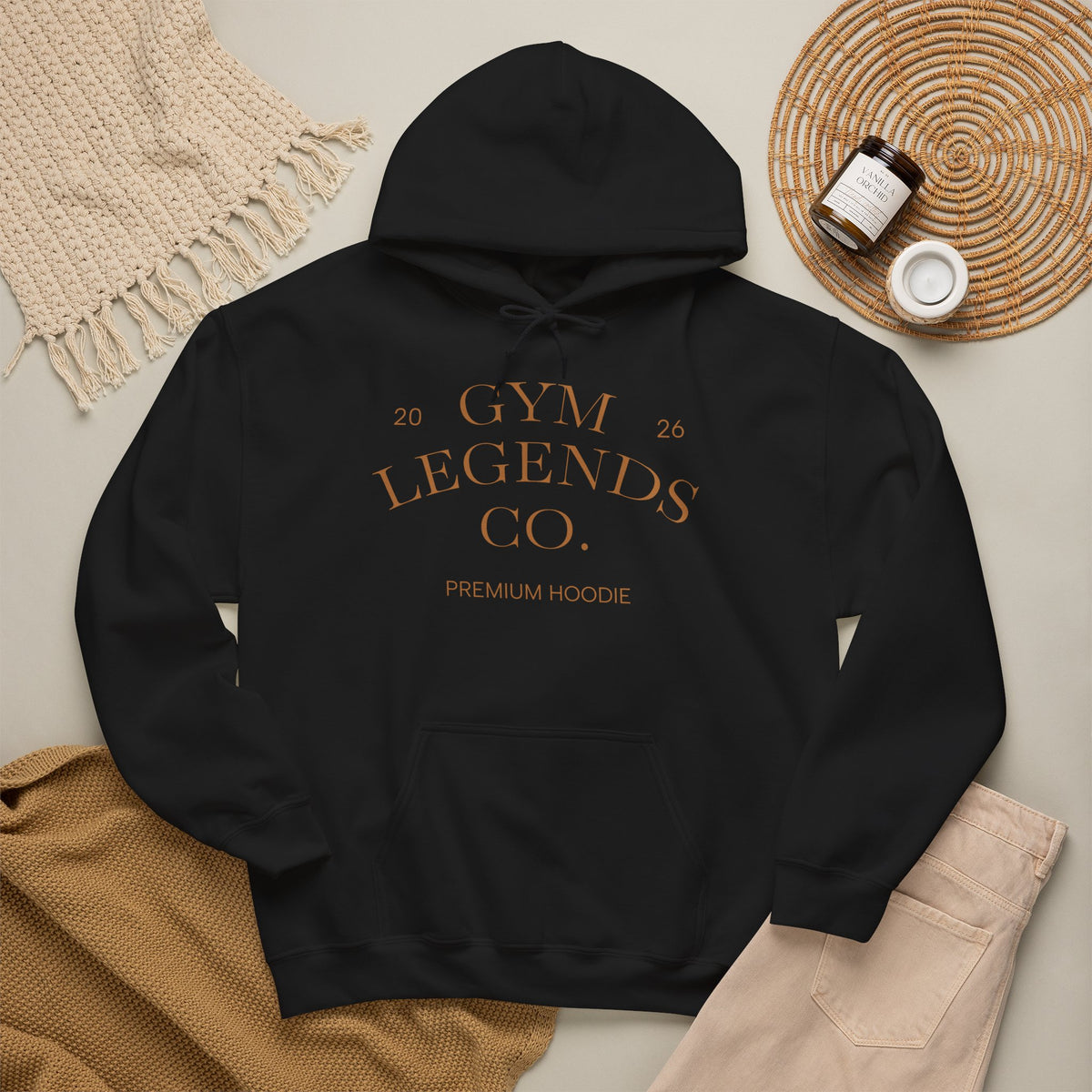 Gym Legends Co. Hoodie — Premium Athletic Hooded Sweatshirt