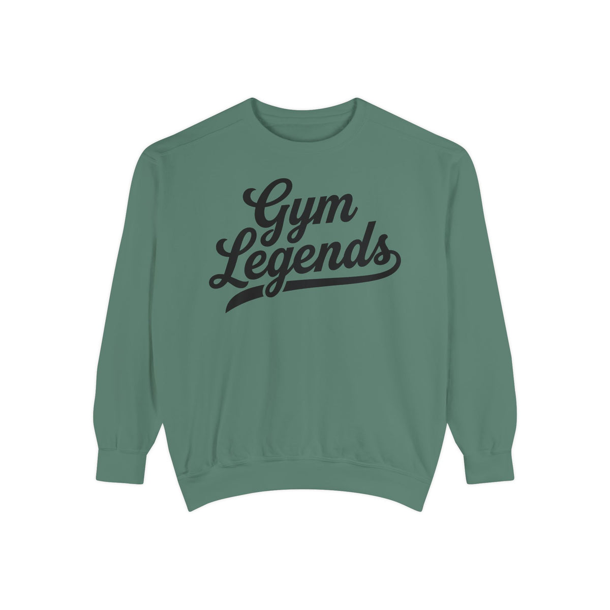 Gym Legends Sweatshirt — Retro Script Fitness Crewneck