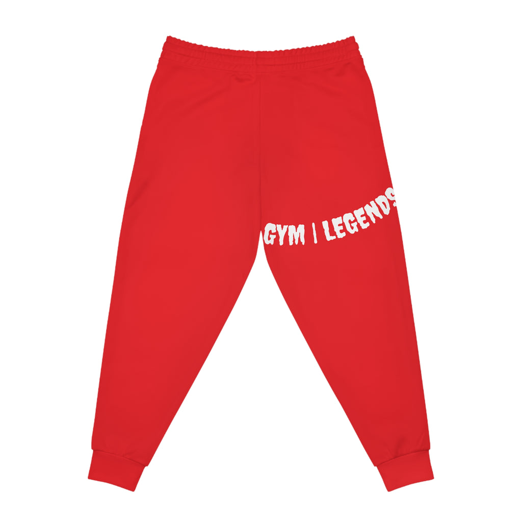 Gym Legends Athletic Joggers — Red Performance Sweatpants