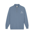 Quarter-Zip Sweatshirt — Coastal Blue 'CLC' Logo Chest Pullover