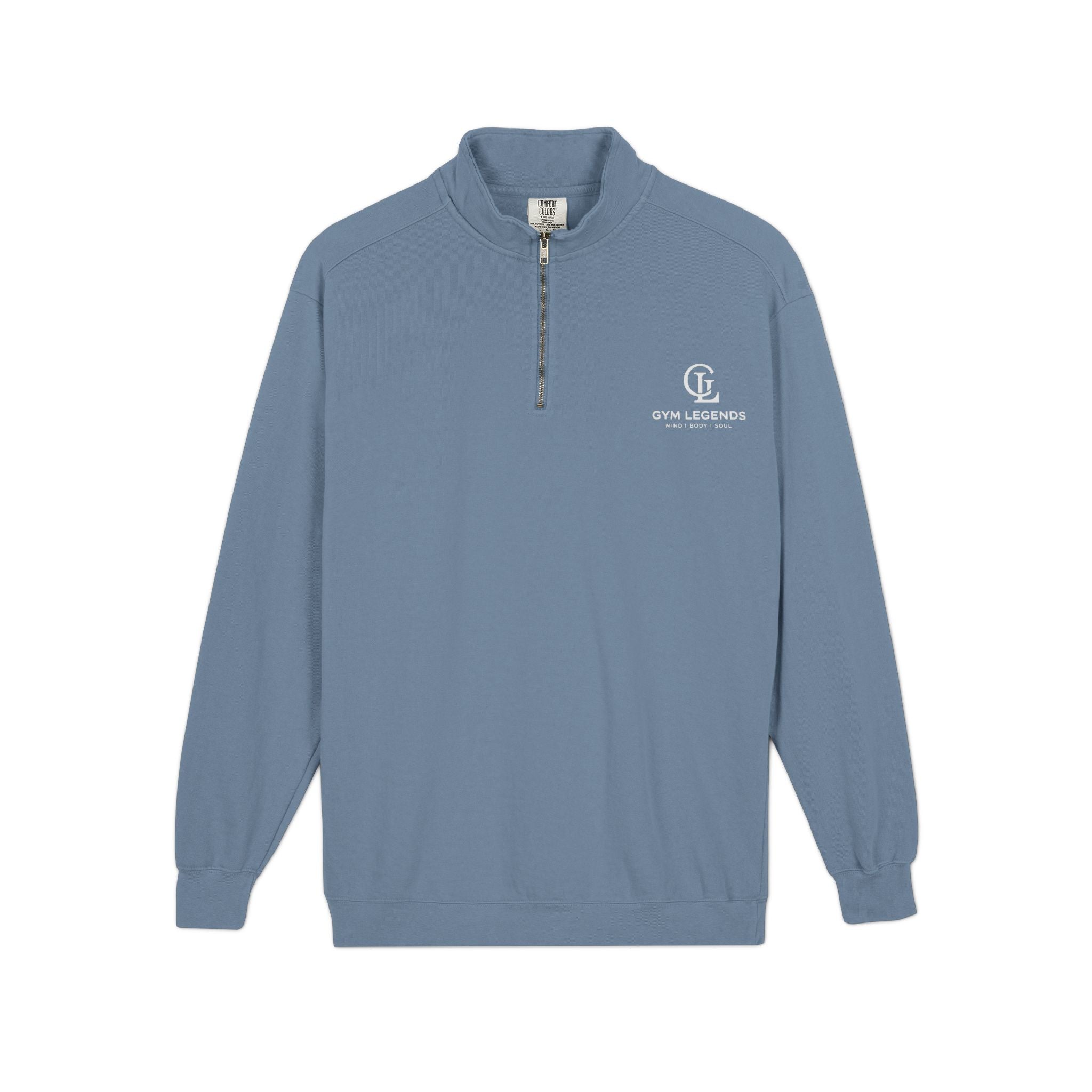 Quarter-Zip Sweatshirt — Coastal Blue 'CLC' Logo Chest Pullover