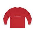Gym Legends Long Sleeve Tee — Minimal Pink Logo Athletic Shirt