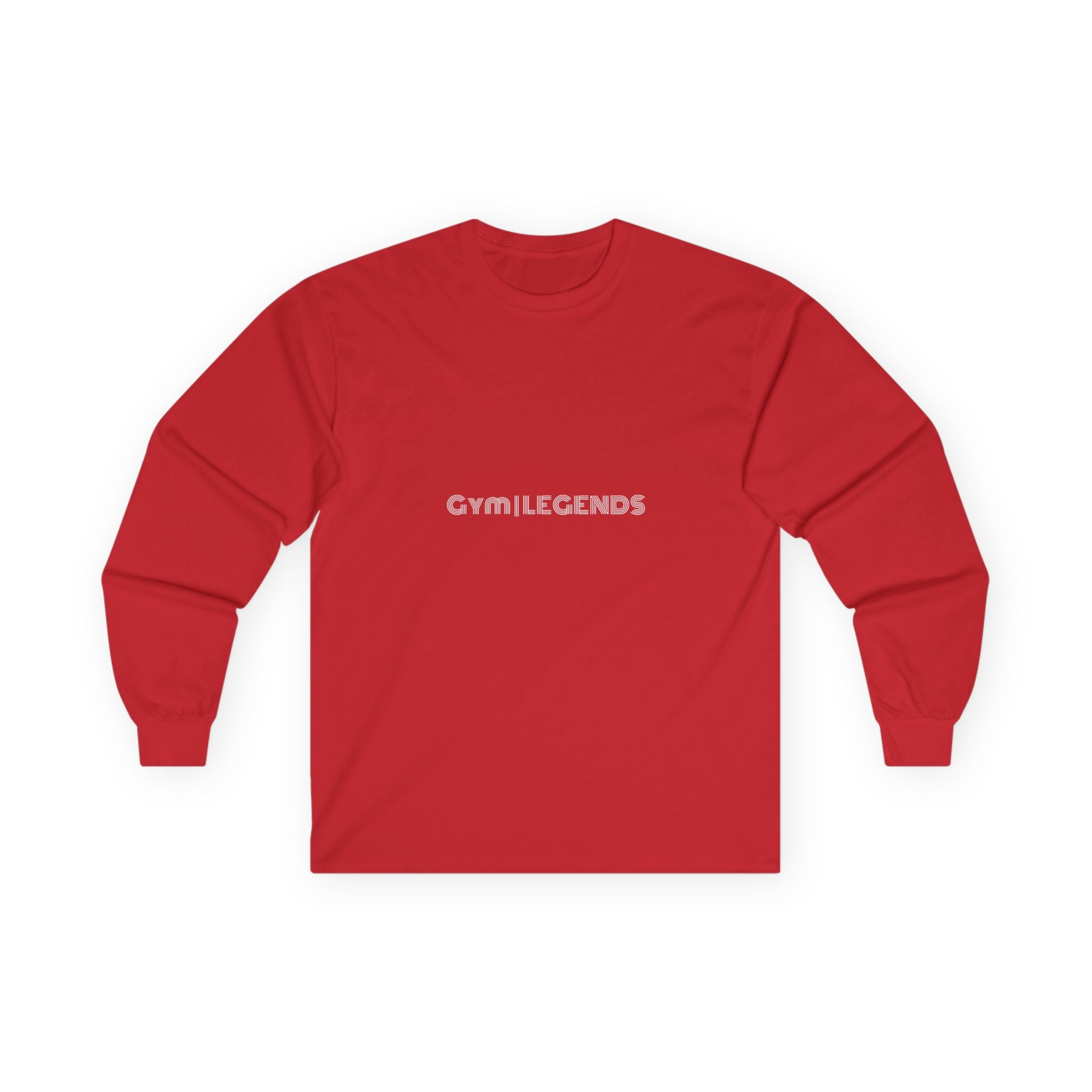 Gym Legends Long Sleeve Tee — Minimal Pink Logo Athletic Shirt