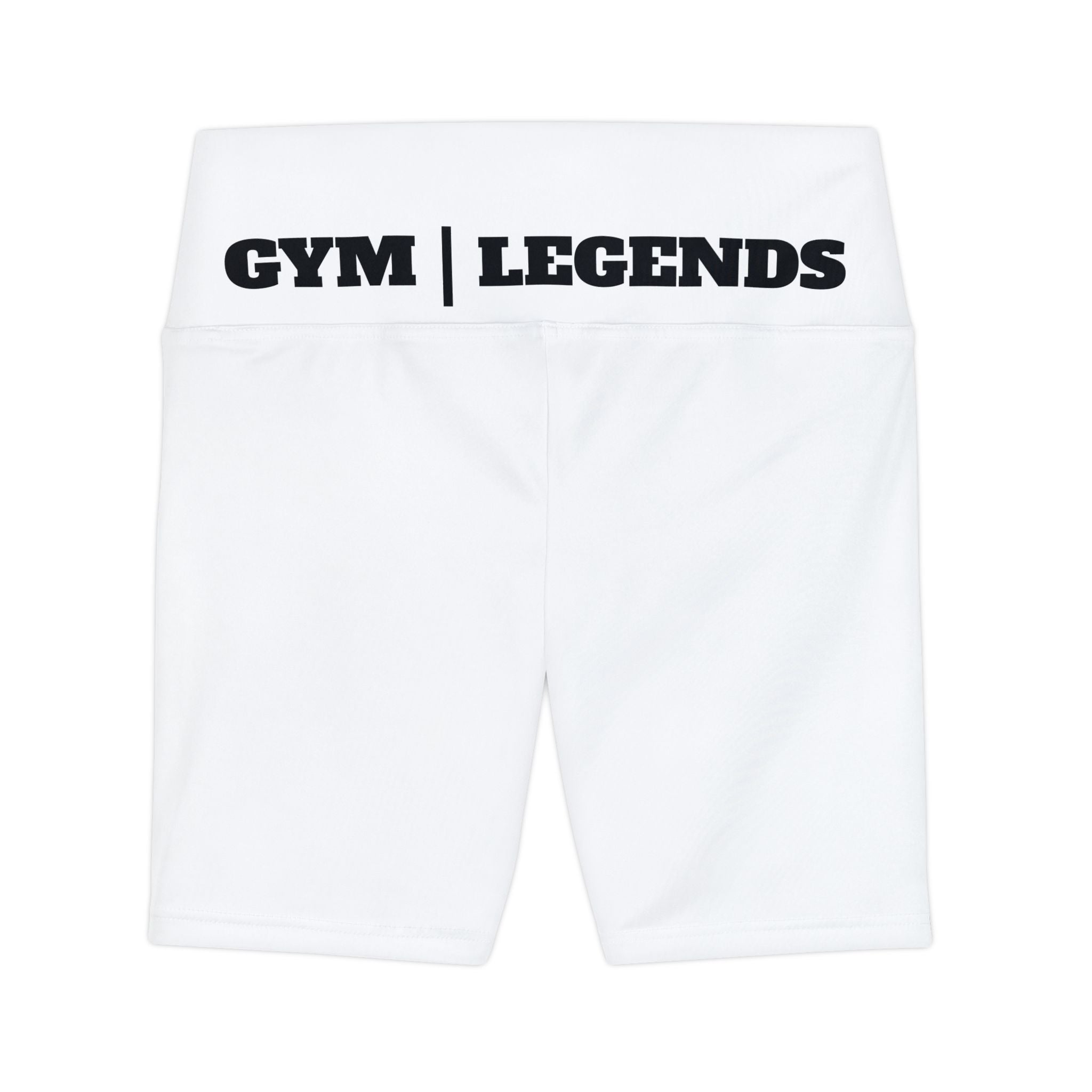 Gym Legends Women's Workout Shorts — High-Waist Biker Shorts with "GYM | LEGENDS" Waistband