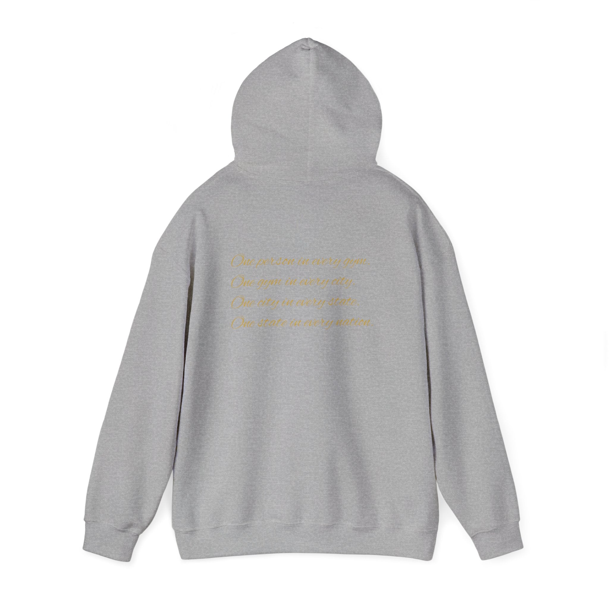 Gym Legend Hoodie — Minimal Gold Script Fitness Pullover