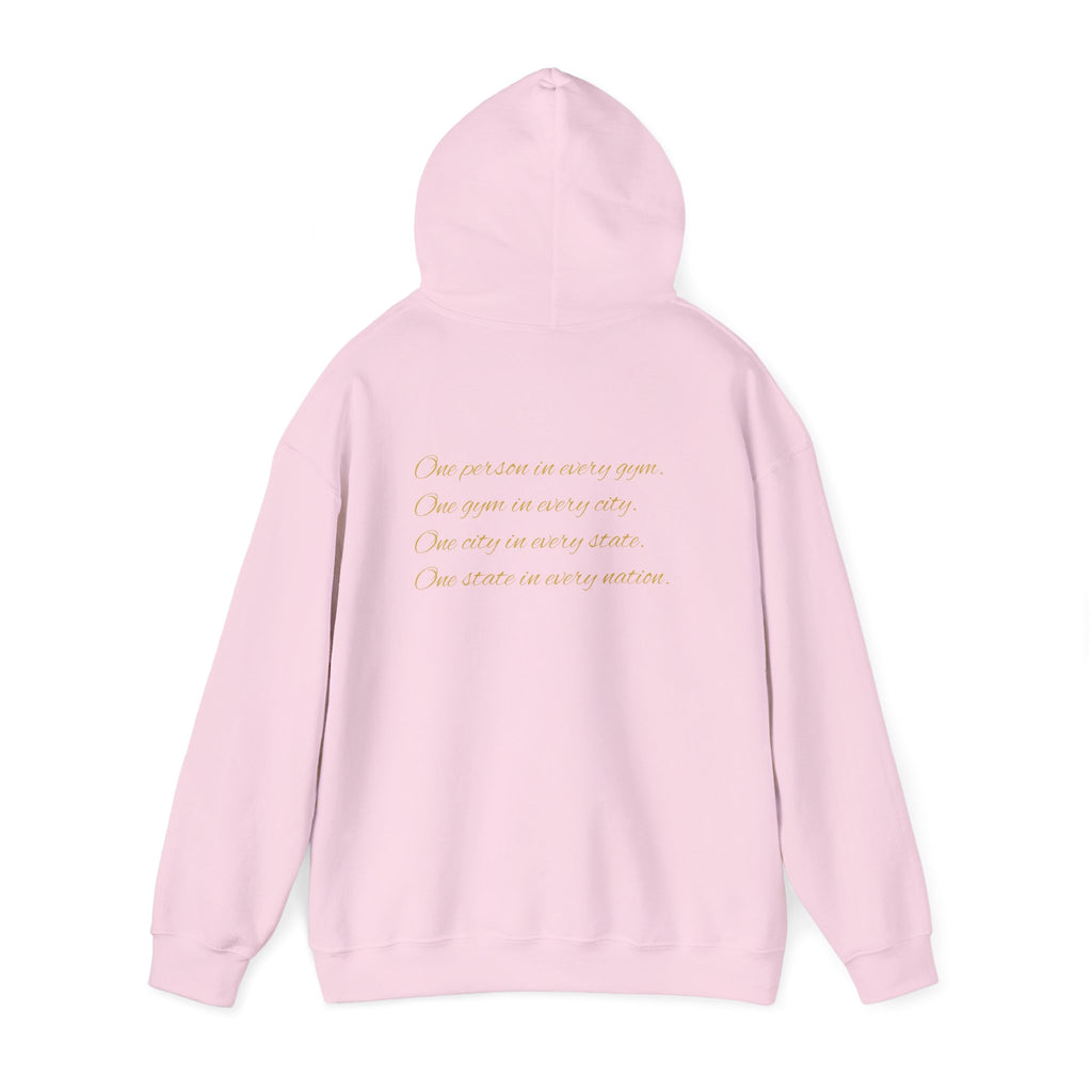 Gym Legend Hoodie — Minimal Gold Script Fitness Pullover