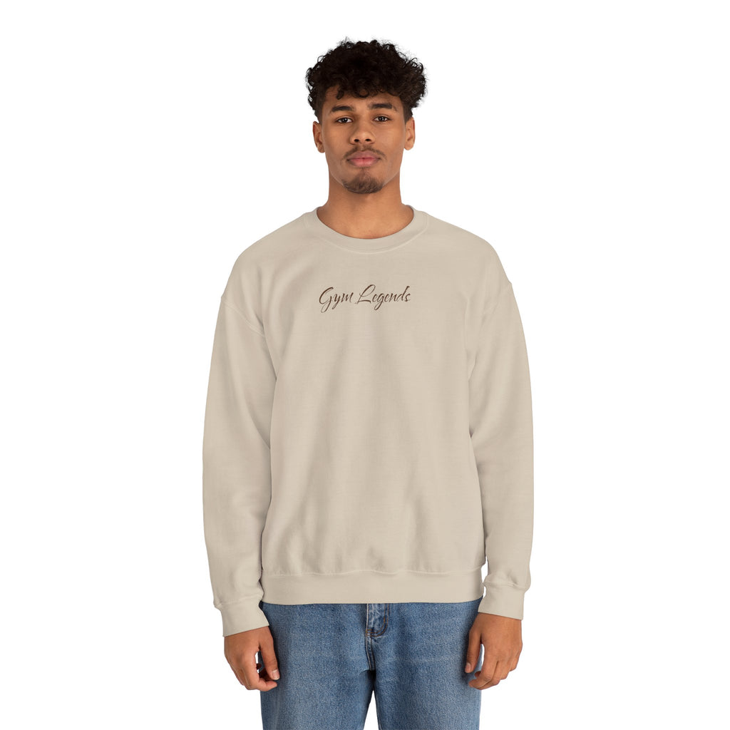 Gym Legend Crewneck Sweatshirt — Minimal Script Fitness Pullover