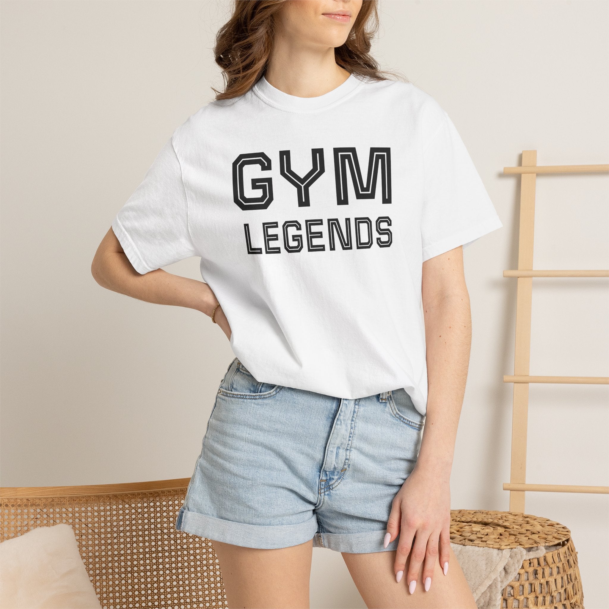 Gym Legends T-Shirt — Athletic Vintage Lettering Tee