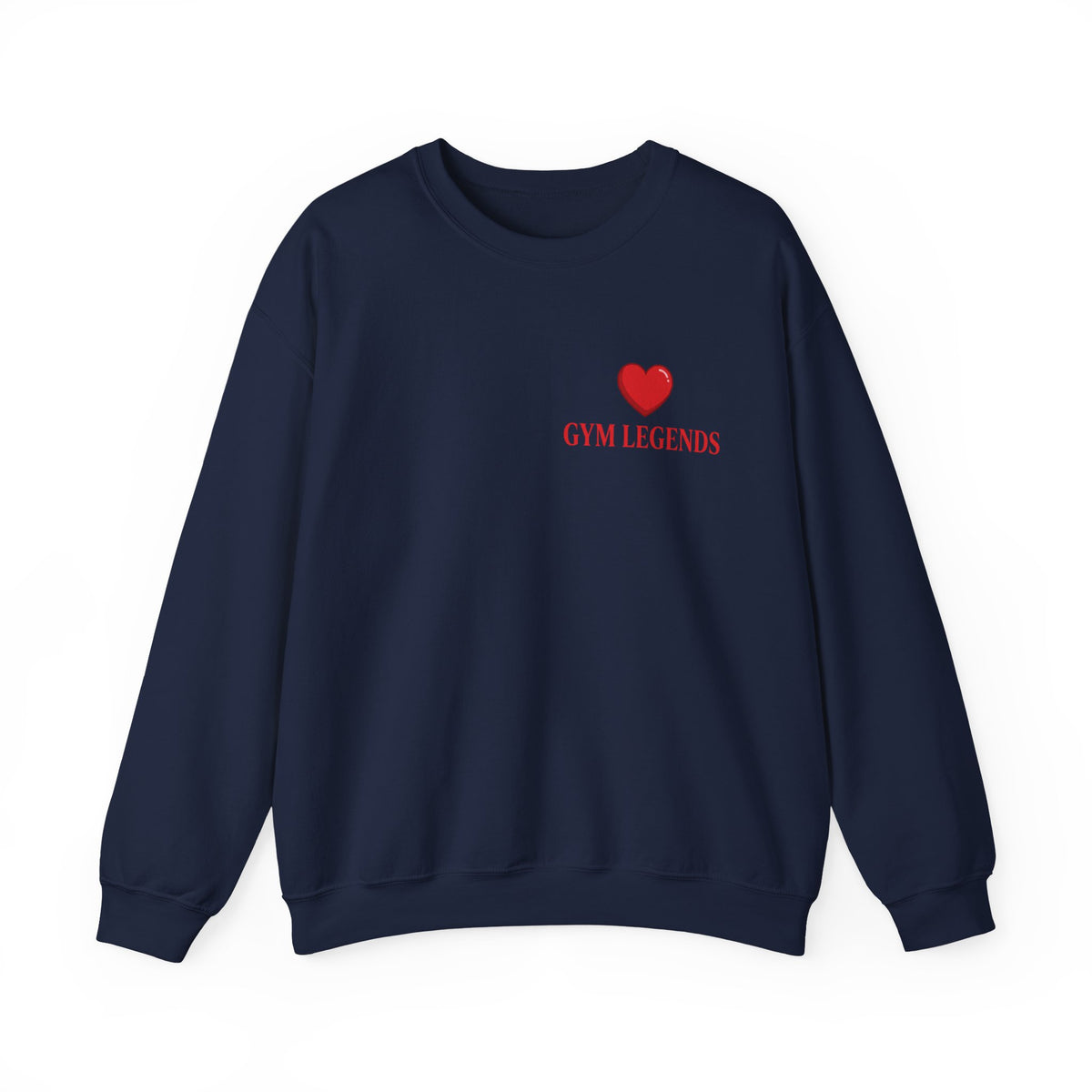 Gym Legends Crewneck Sweatshirt – Heart Logo Fitness Pullover