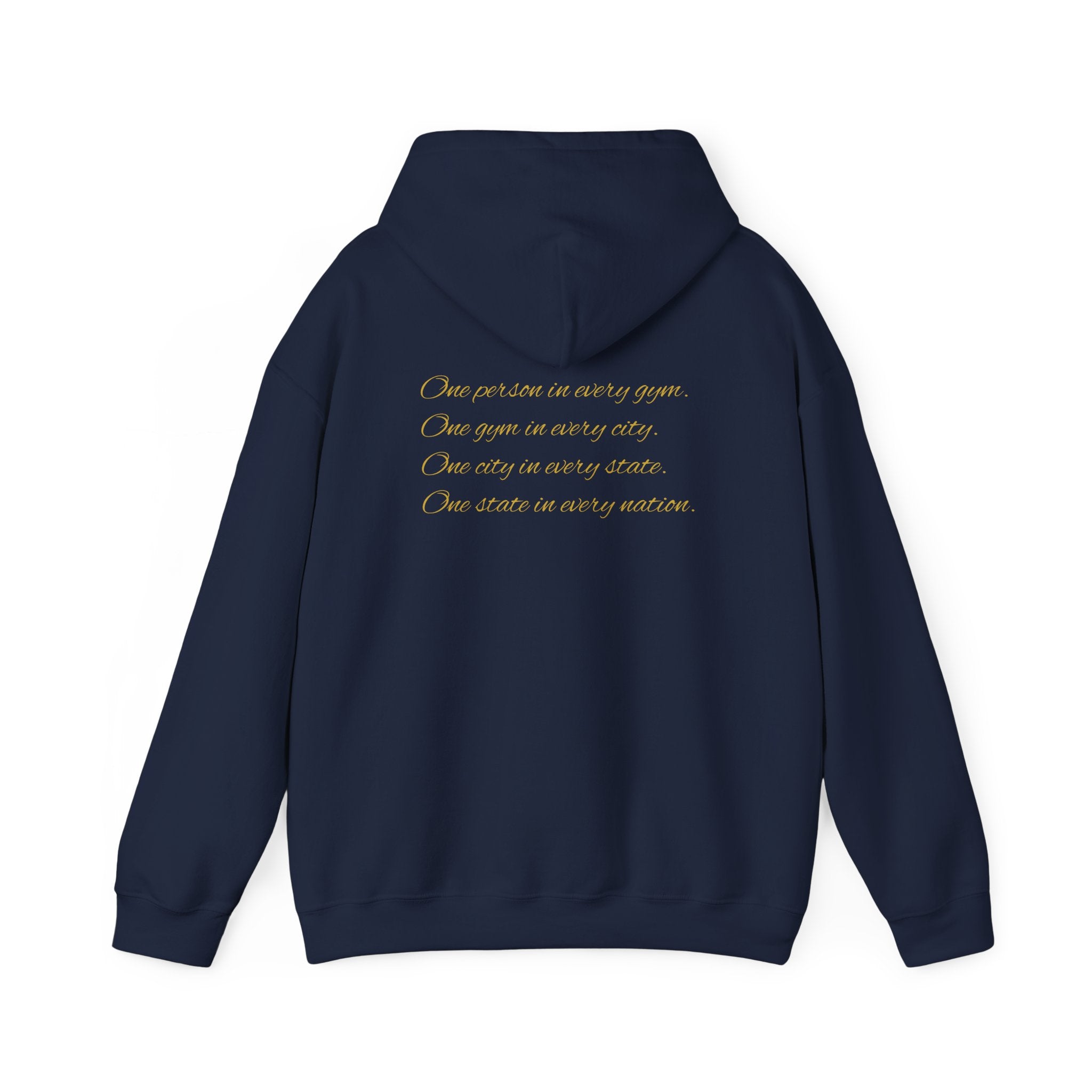 Gym Legend Hoodie — Minimal Gold Script Fitness Pullover