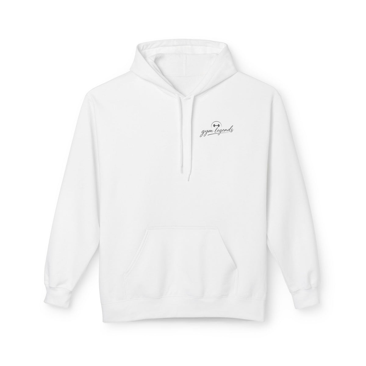 Minimal "grace & gratitude" Script Hoodie — Lightweight White Fleece