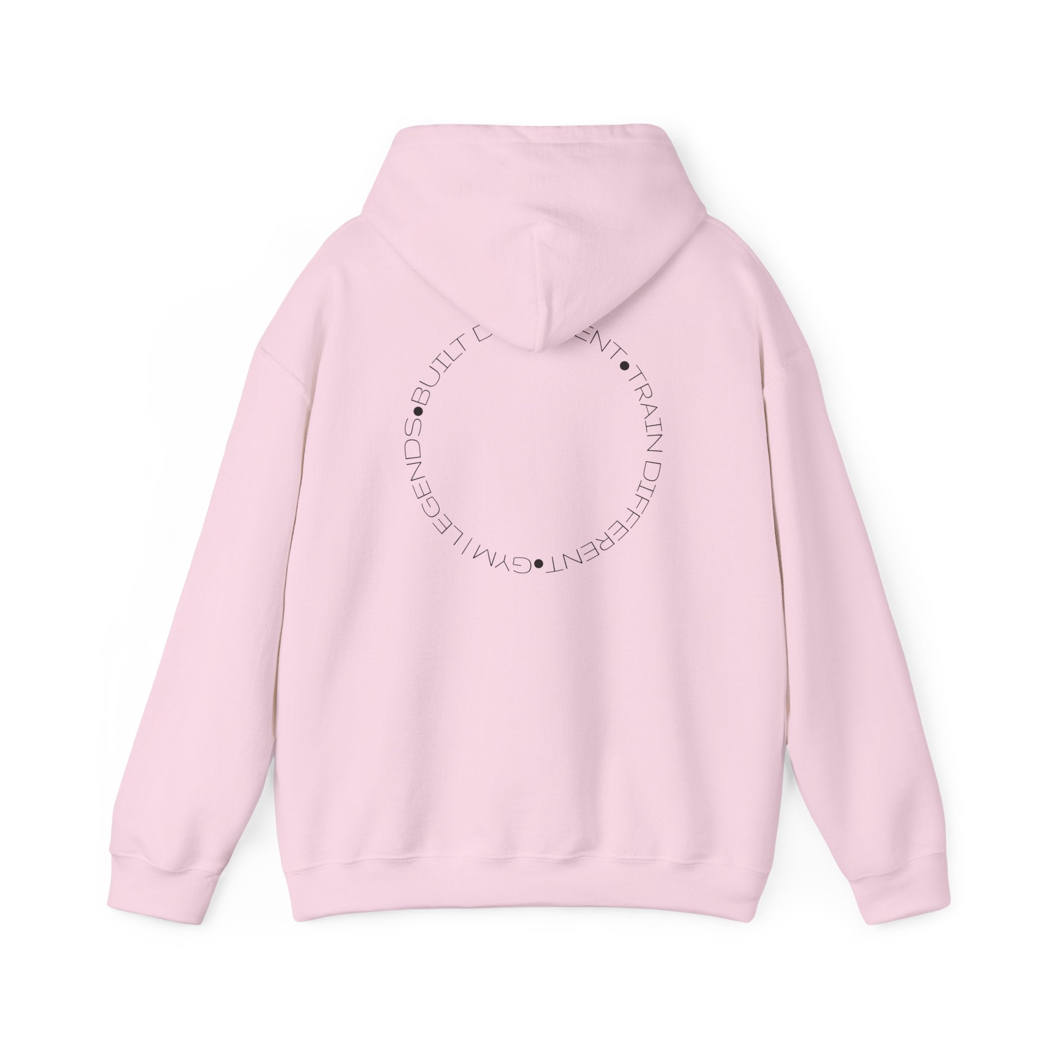 Gym Legends Hoodie — Minimal White 'Good Vibes' Circle Back Print
