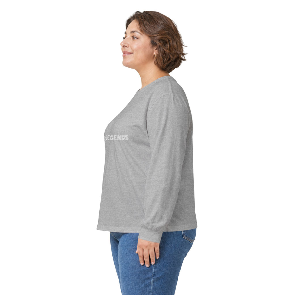 Gym Legends Long Sleeve Tee — Minimal Pink Logo Athletic Shirt