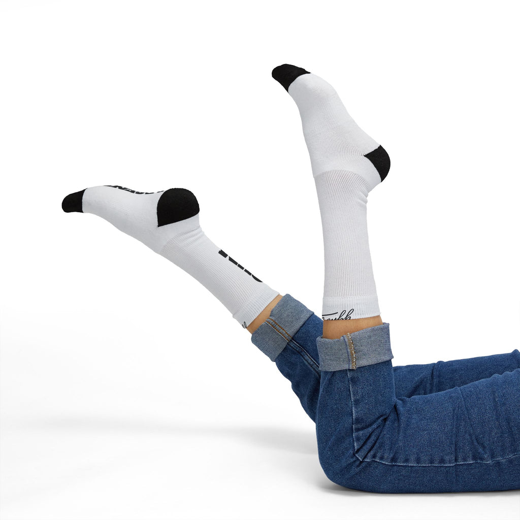 Gym Legends Sublimation Socks — 'GYM' & 'LEGENDS' Athletic Crew Socks