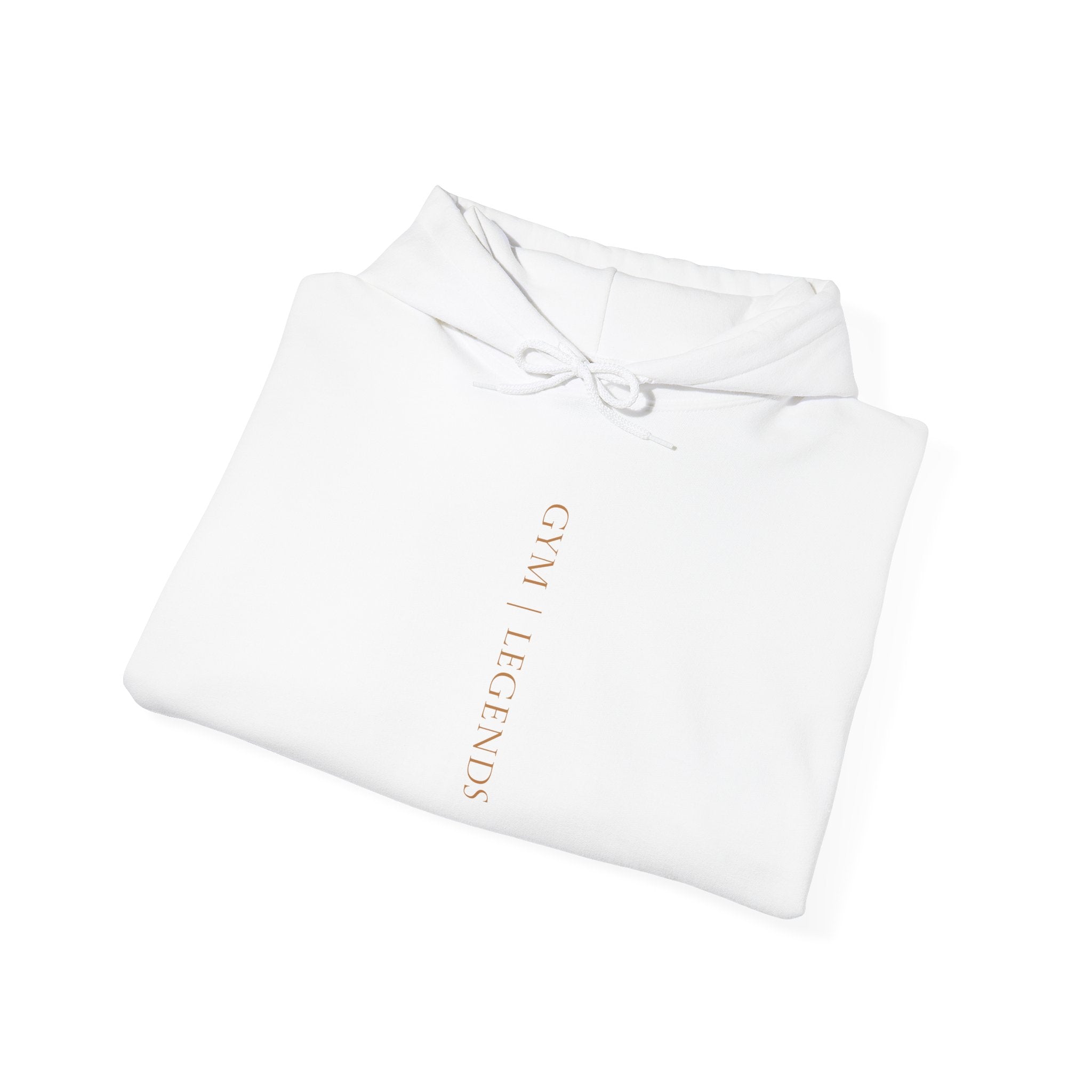 Minimal 'Breathe' Vertical Text Hoodie - Soft White Relaxed Sweatshirt