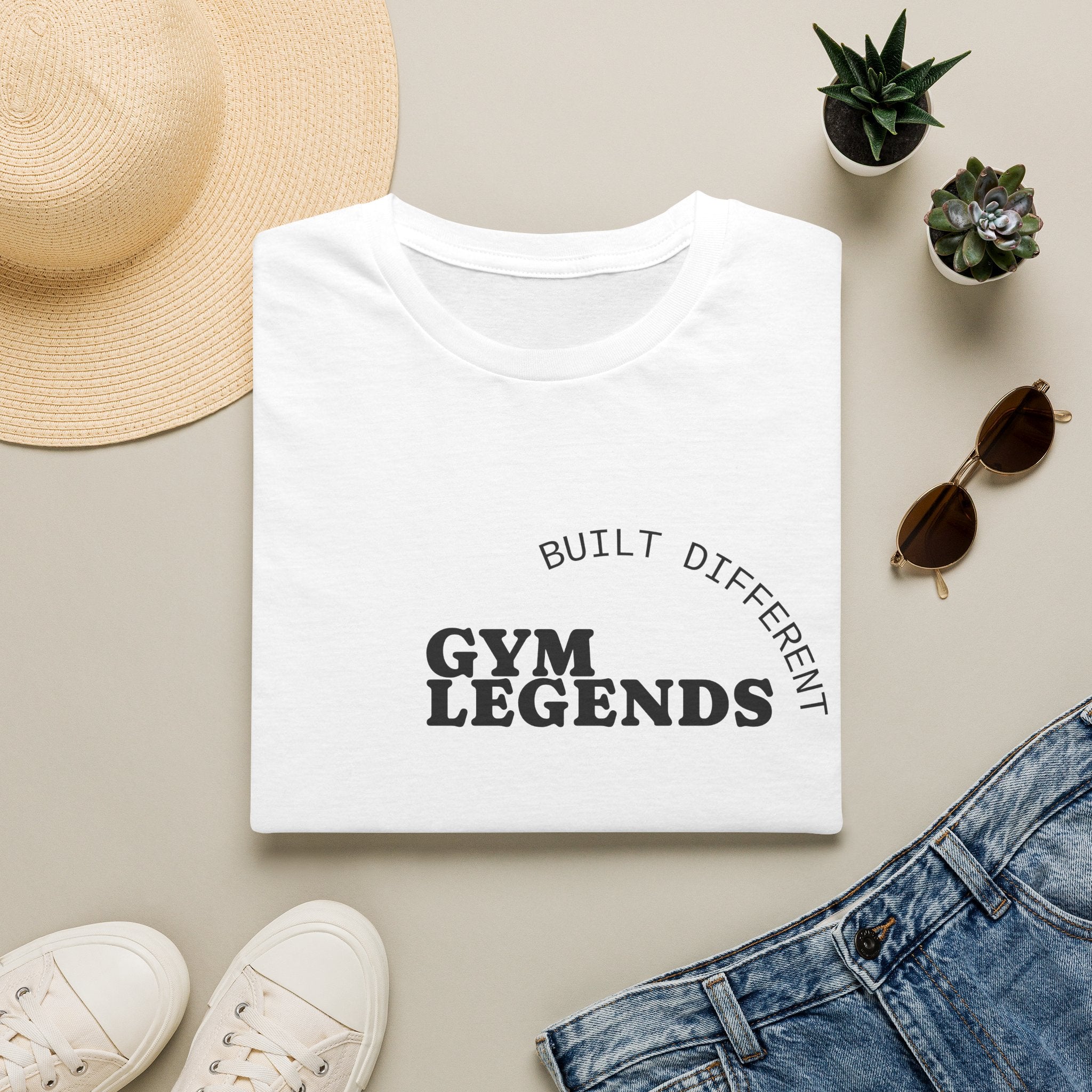 Gym Legends T‑Shirt — Built Different Athletic Workout Tee