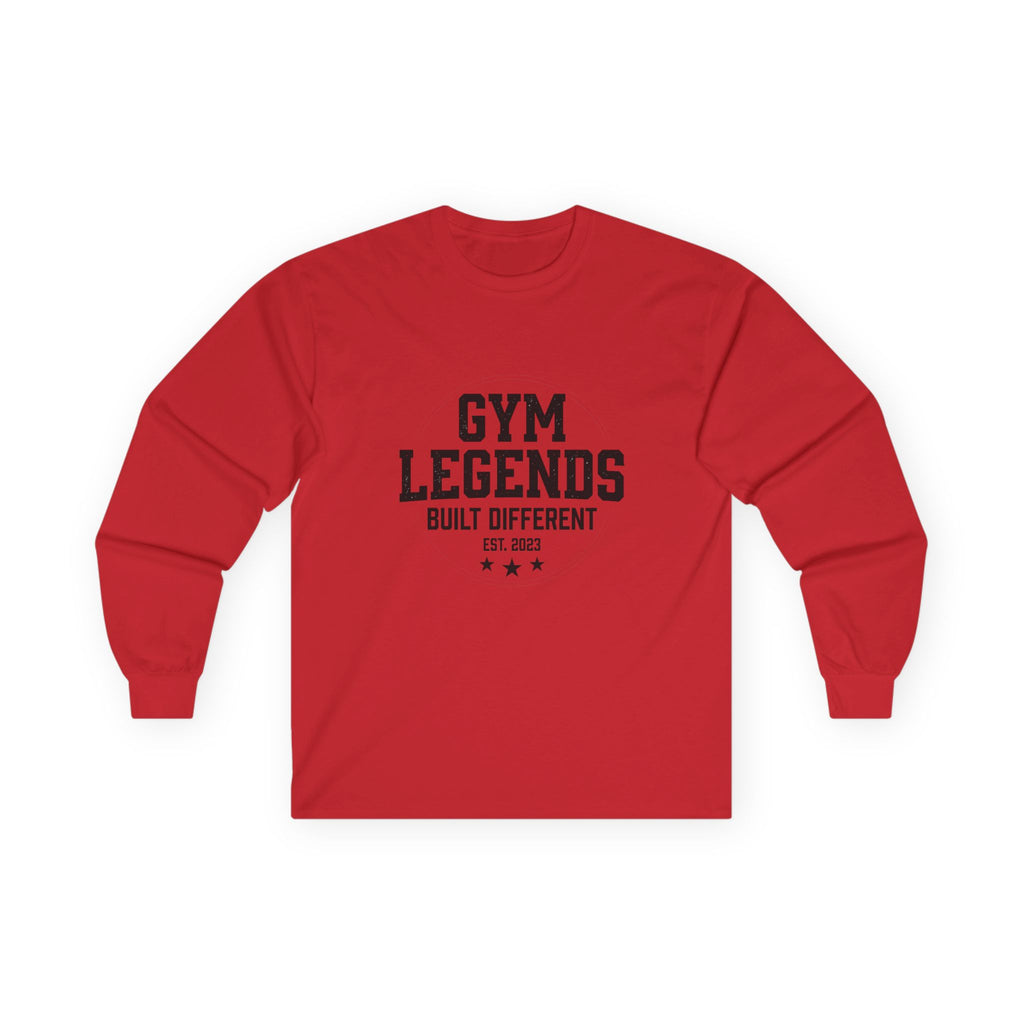 Gym Legends Long Sleeve Tee — "Built Different" Athletic Shirt