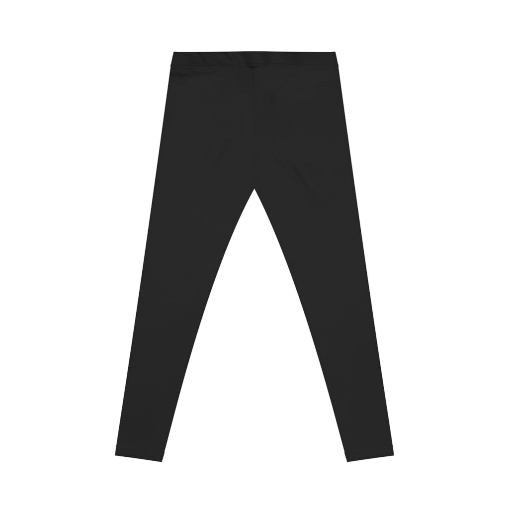 Black Women's Leggings with Minimal Logo — Casual Everyday Activewear