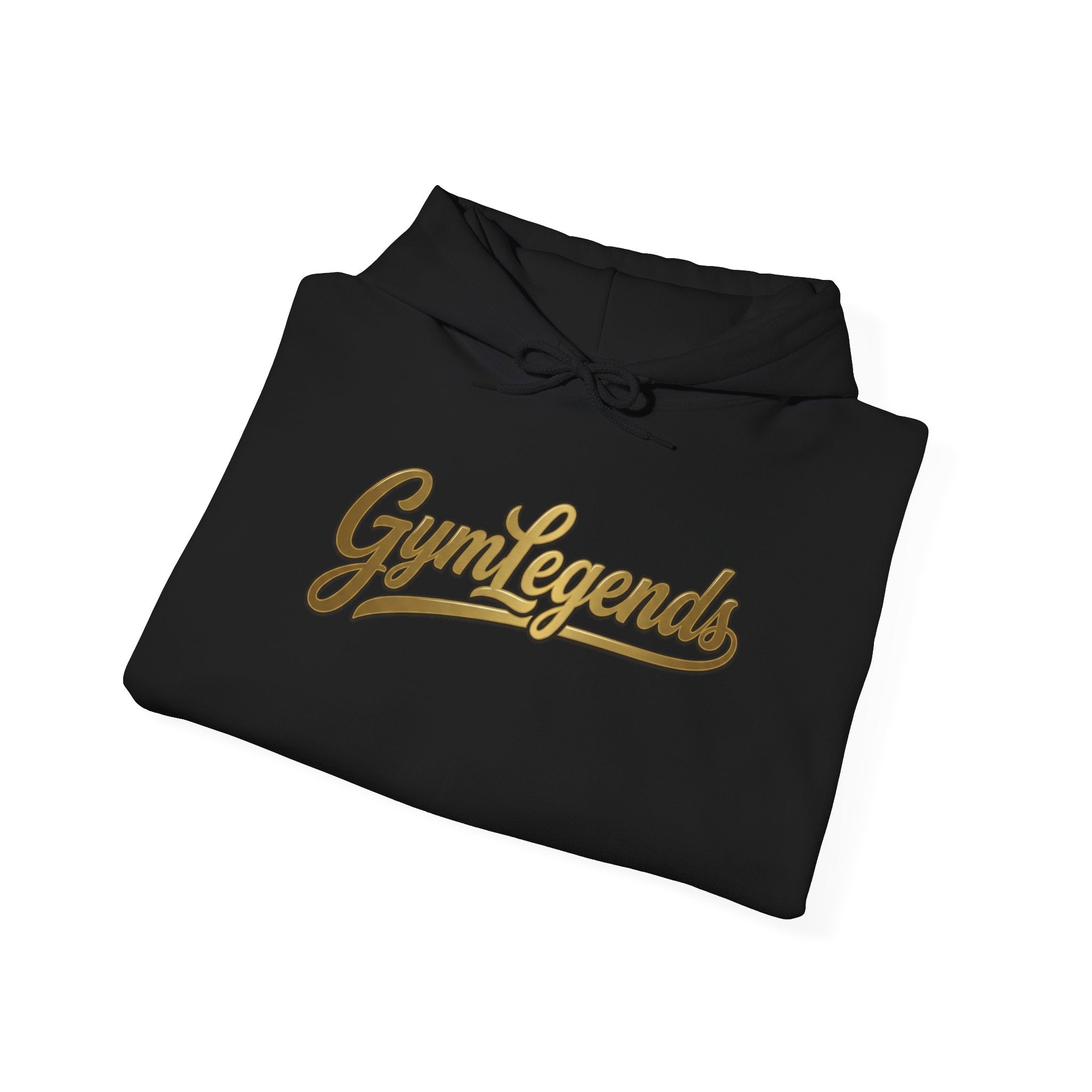 Gym Legends Hoodie — Retro Script Fitness Sweatshirt