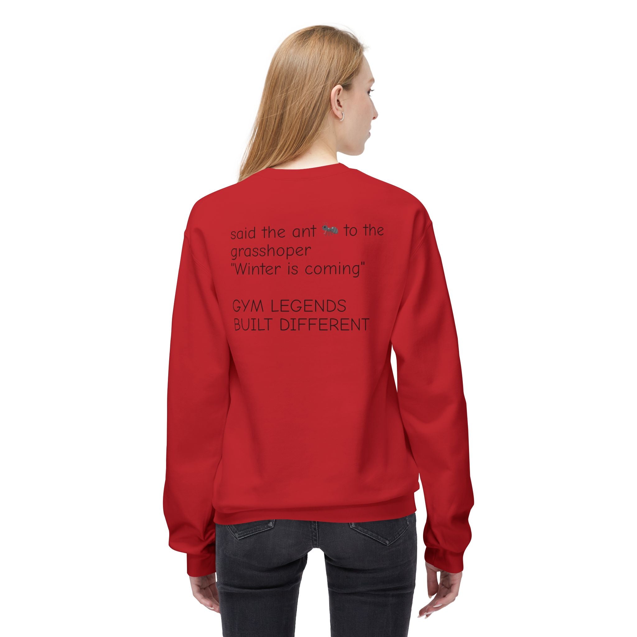 Gym Legends Crewneck Sweatshirt — "Gym Legends Built Different" Athletic Motivational Pullover