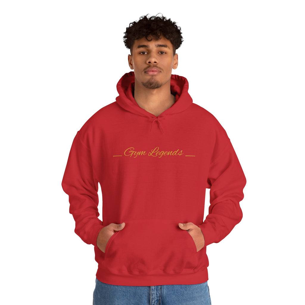 Gym Legend Hoodie — Minimal Gold Script Fitness Pullover