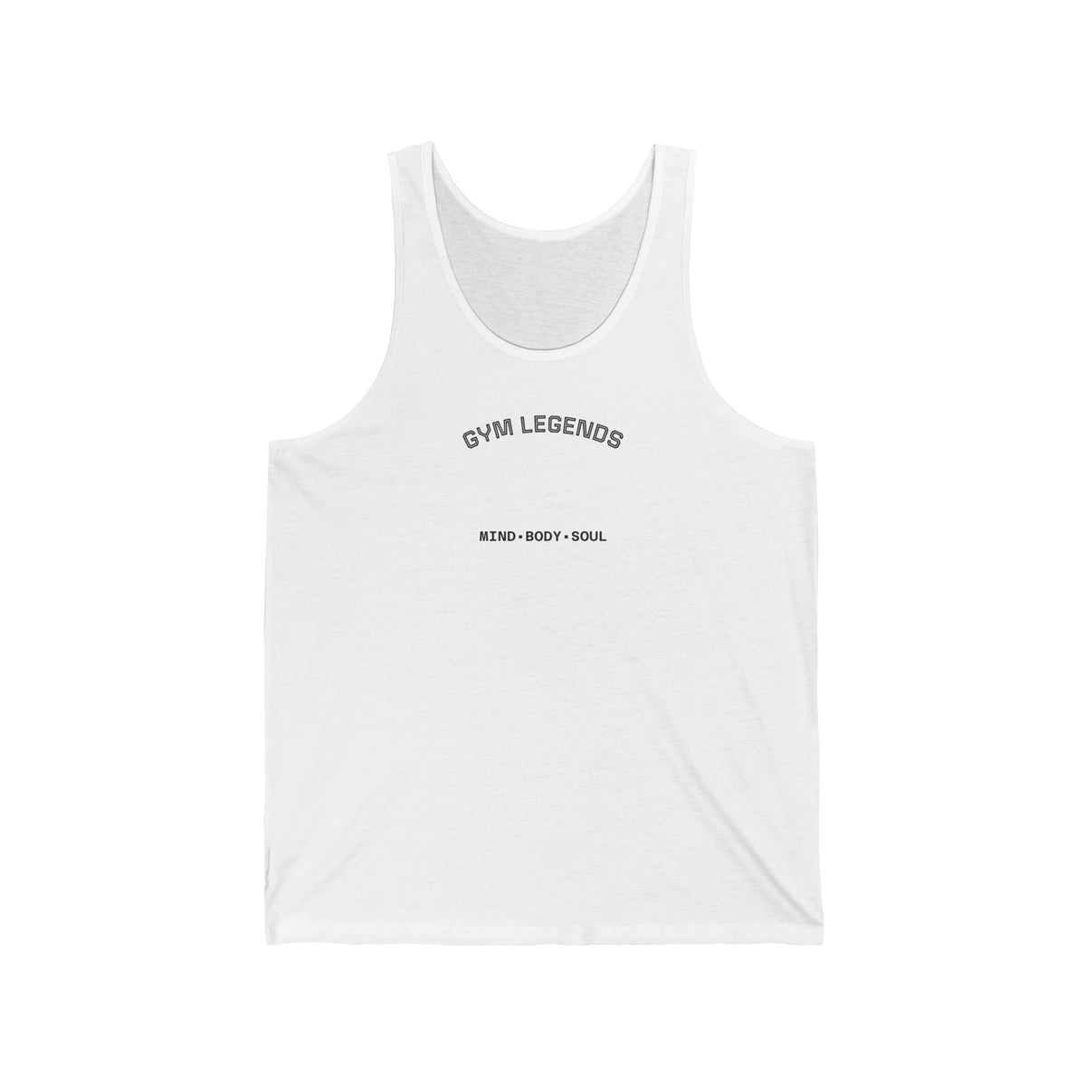 Gym Legends Tank Top — "Mind • Body • Soul" Minimal Fitness Workout Tank