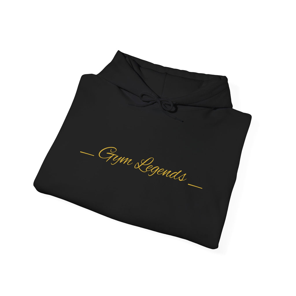 Gym Legend Hoodie — Minimal Gold Script Fitness Pullover