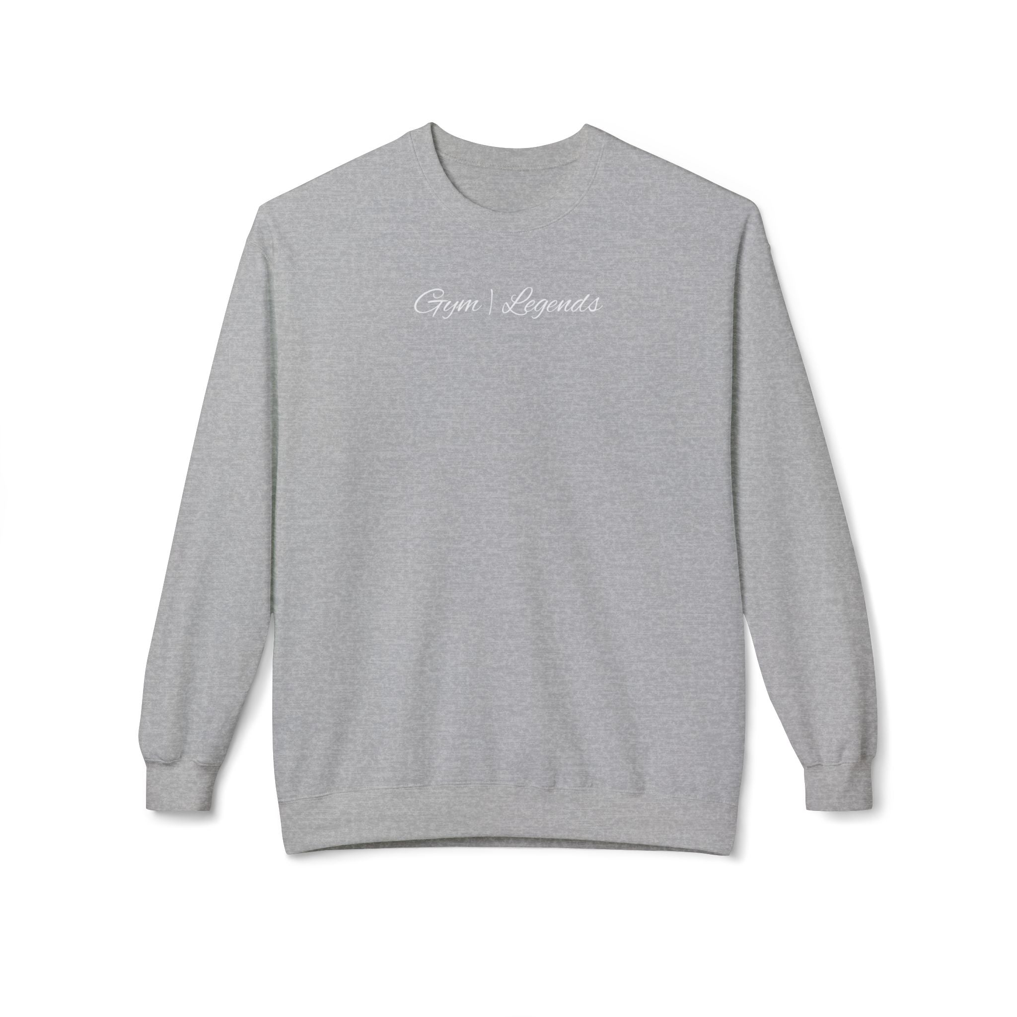 Gym Legends Crewneck Sweatshirt — "Gym Legends Built Different" Athletic Motivational Pullover