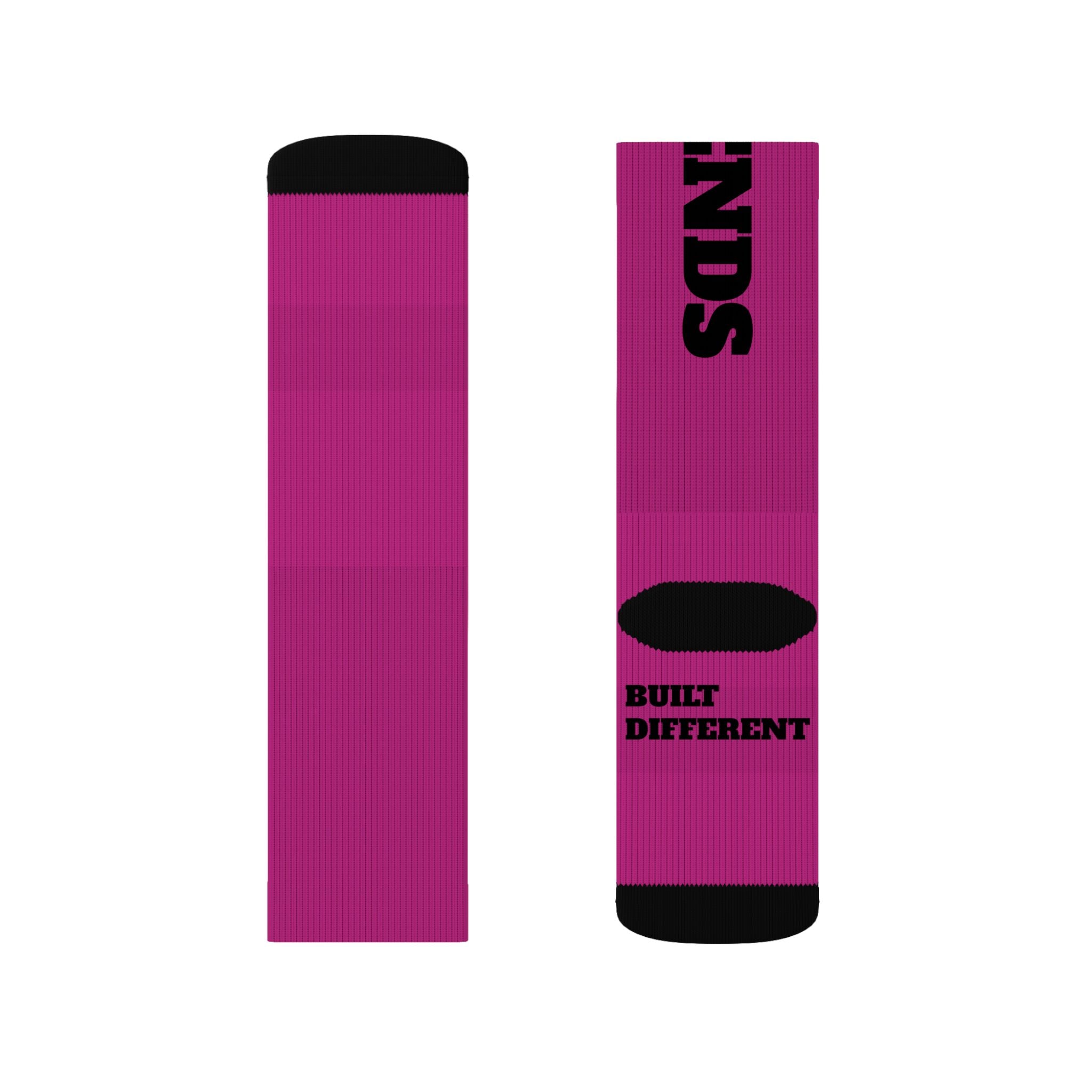 Gym Legends Sublimation Socks pink savage — 'GYM' & 'LEGENDS' Athletic Crew Socks