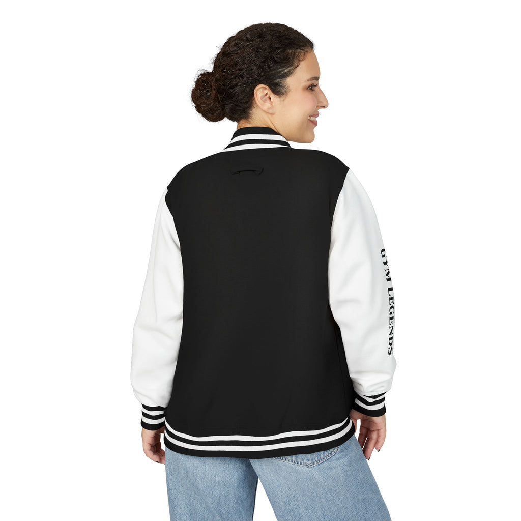Letterman Jacket — Red & White "LG" Varsity Jacket with 'GVM LEGENDS' Sleeve