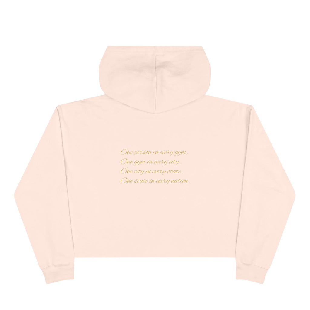 Vibe Cropped Hoodie — Minimal Gold Script Women's Crop Hoodie