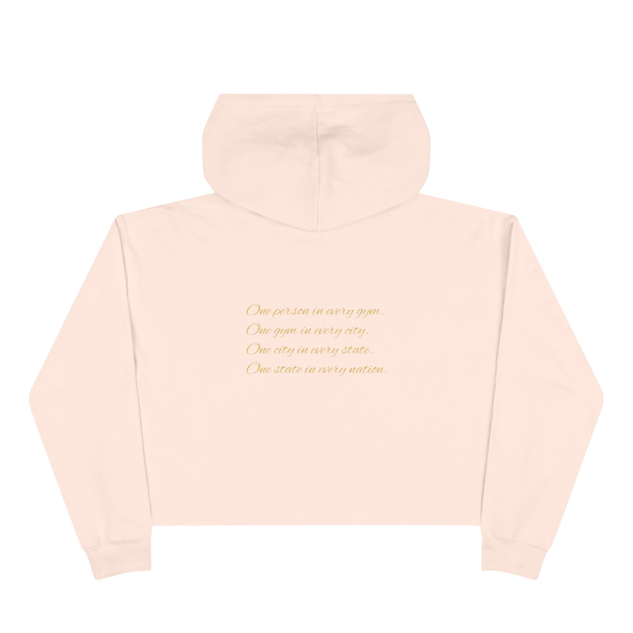 Vibe Cropped Hoodie — Minimal Gold Script Women's Crop Hoodie