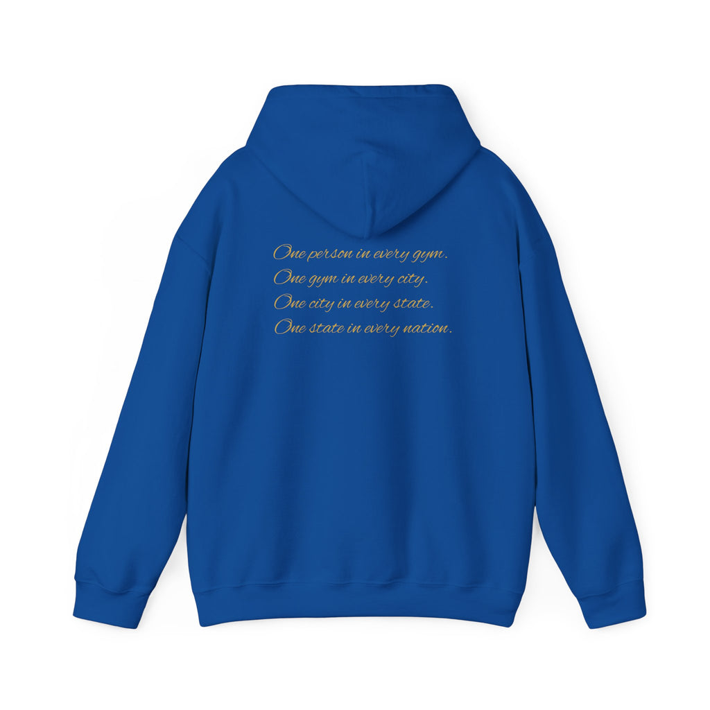 Gym Legend Hoodie — Minimal Gold Script Fitness Pullover